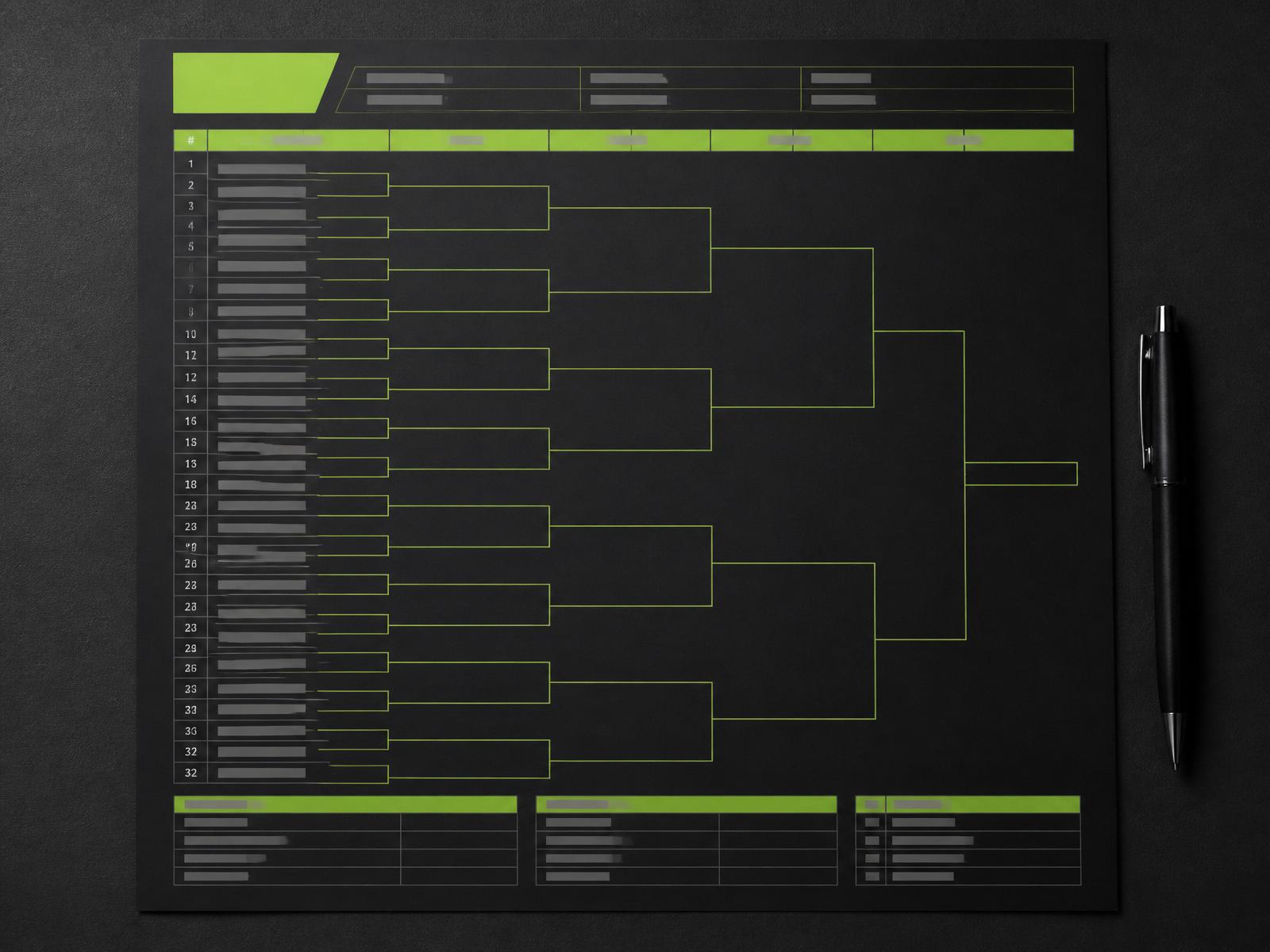Tournament draw sheet sample